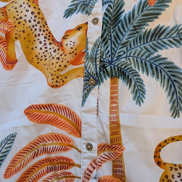 Anthropologie Maeve The Lillian Button-Front Dress L Jungle Tropical Vacation - Picture 5 of 16